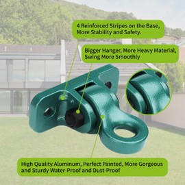 GENERIC JYSUS Heavy Duty Swing Set Swing Hangers Hammock All Accessories Included for Outdoor Garden Playground Equipment 2 Packs Green, Green(2 Packs)