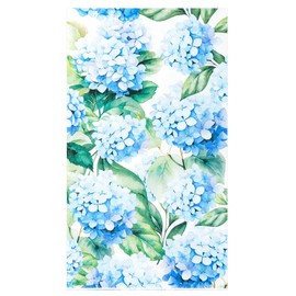 100 Pcs Hydrangea Floral Paper Guest Napkins Blue Flowers Napkin 3Ply