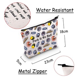 JXGZSO Funny Bug Make Up Bag Isopod Lover Gift F It We Ball Isopod Cosmetic Bag Dangomushi Merch Entomologist Inspired Gifts, F It We Ball