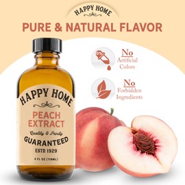 Happy Home Premium Natural Peach Flavor - Certified Kosher, 4 oz.