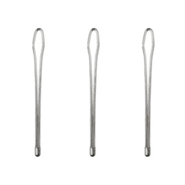 HAHIYO 3Pcs 2.6inches Stainless Steel Drawstring Threaders - Closed Oval Shape, Easy Threader Needle, for Drawstring Replacement Craft Tool in Hoodies Jackets Swim Trunks Pants Sweatpants Shorts