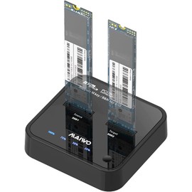 MAIWO 2 Bay M.2 PCIe NVMe SSD Docking Station, M.2 NVME SSD Duplicator Cloner Dock, Support Max 2*4TB 10Gbps, M.2 NVMe SSD Read&Write&Clone,2230/2242/2260/2280/22110