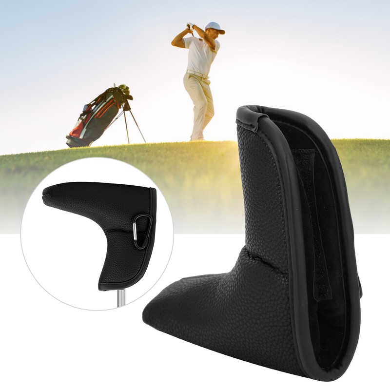 Golf L shape Putter Headcover Slotted Blank PU Waterproof Fabric
