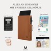 MAGATI Zani Slim Wallet with AirTag Leather Case, Includes Lost