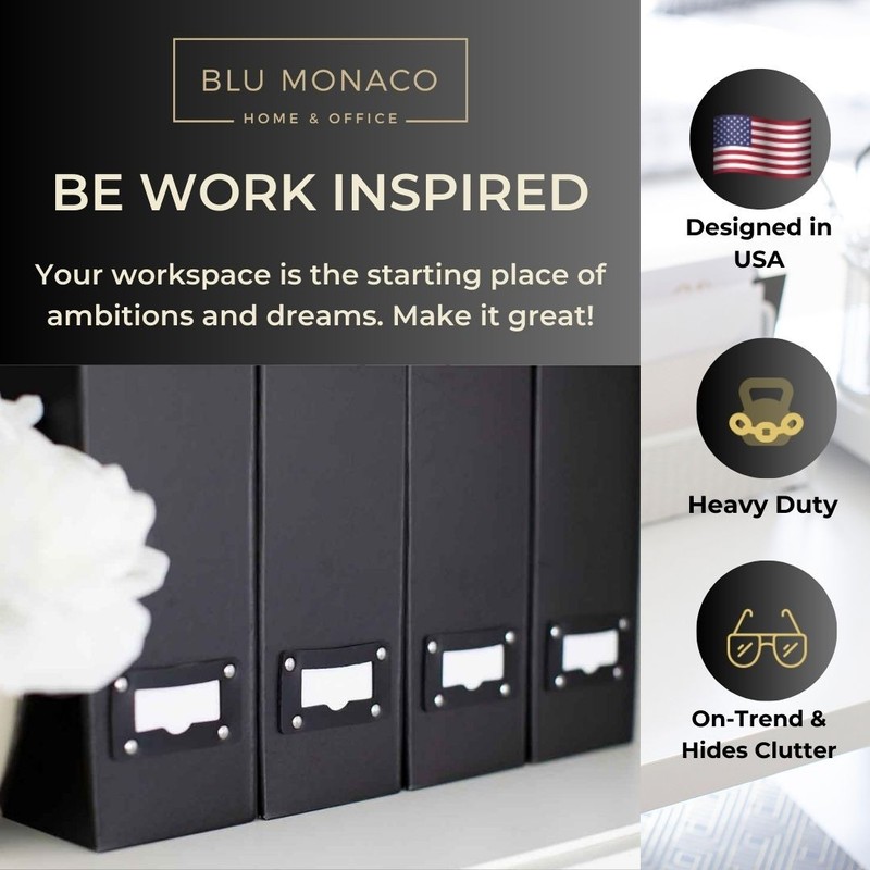 BLU MONACO Magazine Storage Containers 6 Piece Magazine File Holders