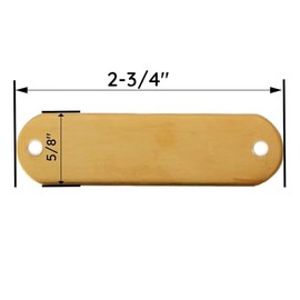 Premium Brass Name Plates –100 or 1000 Bulk Pack– Engravable Brass Tags for Laser, Rotary, or Stamping – Polished Brass Labels for Plaques, Awards, Pet ID, Made in USA (5/8" x 2-3/4", 100, Pack)