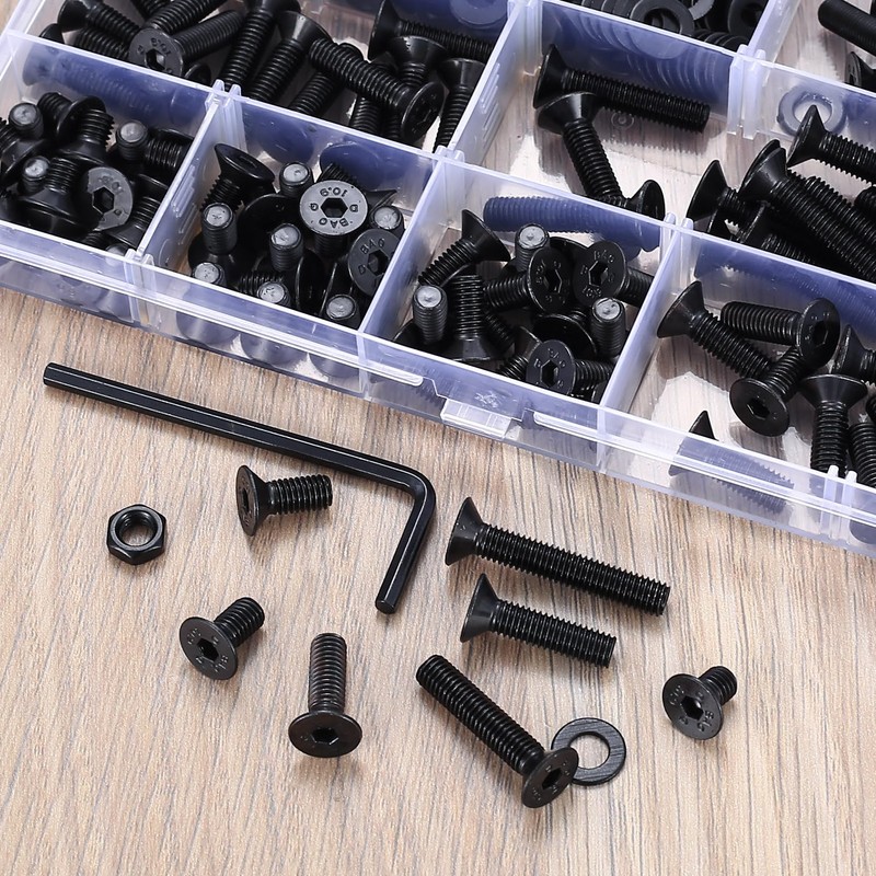 286 Pcs M5 Screws Set, M5 Bolts and Nuts Set,