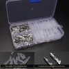 YIXISI 200 pieces 3.9 mm round connector kit, silver