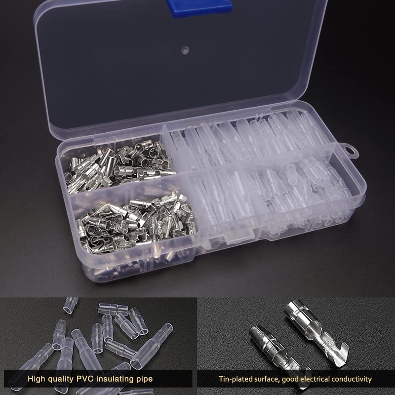 YIXISI 200 pieces 3.9 mm round connector kit, silver