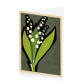 ArtPress Vintage Matchbox Lily of the Valley Sympathy Greeting Card (12 x 17 cm)