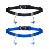 JOVITEC 2 Pieces Race Number Belt with 6 Gel Loops