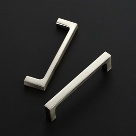 Ravinte 10 Pack Solid 3-3/4 Inch Kitchen Square Cabinet Handles Brushed Nickel Cabinet Pulls Drawer Pulls Kitchen Cabinet Hardware Kitchen Handles