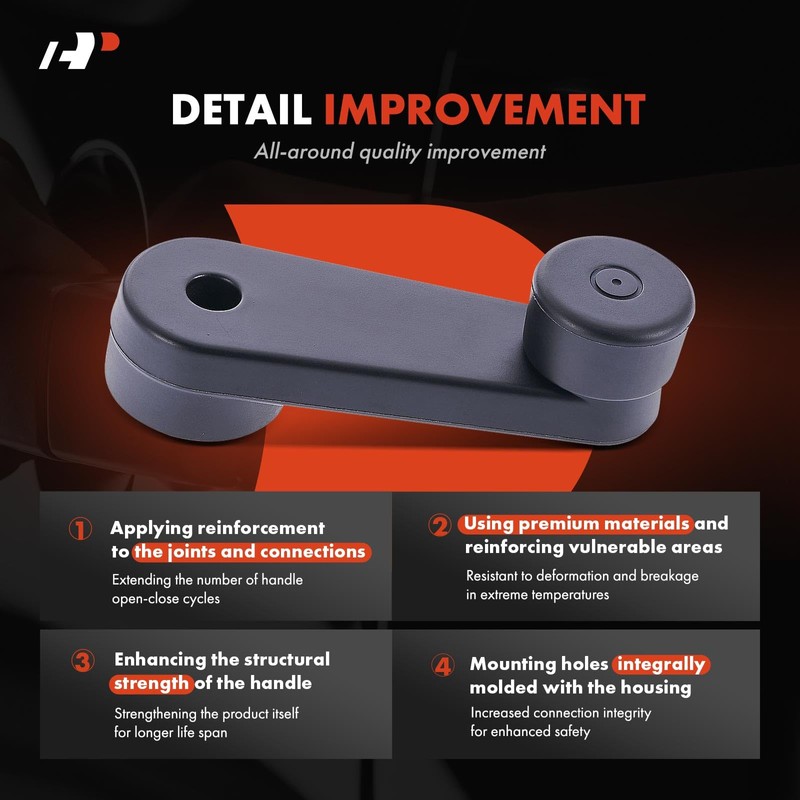 A-Premium 2Pcs Window Crank Handles Compatible with Freightliner Classic FLD132
