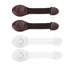 Garosa 4 Unids Cerradura de Seguridad Cinta Adhesiva de Tela Cintas de Bebé Anti-pinch Multi-Función de Bloqueo de la Puerta de Cerradura para Cajón Frigorífico