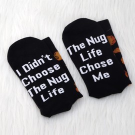 PXTIDY Nugget Chicken Lover Gift Nug Life Chicken Nugget Socks I Didn't Choose The Nug Life Novelty Socks