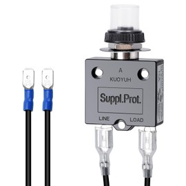 Push Button Circuit Breaker 15 Amp, Briidea Fuse Tester Manual Reset 32V, Low voltage Protection