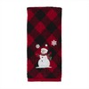 SKL Home Juego de Toallas de Mano Snowman, Rojo/Negro