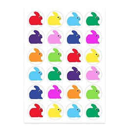Hygloss Bunny Sticker Animal Stickers Collection - For Arts & Crafts, Scrapbooking, Activity Books, Planners - 3 Sheets
