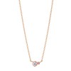 The Kiss BD-SN701 Silver Necklace, Birthstone, Simple, Women's Gift, Pink