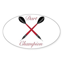 CafePress Dart Champion Sticker Oval Car Bumper Sticker