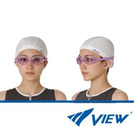 VIEW Swimming Gear V-640ASA SWIPE Curved Lens Fitness Swim Goggles, Lavender