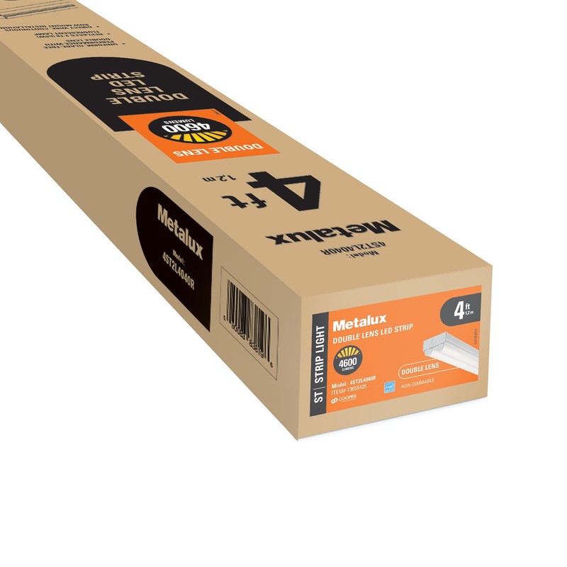 Metalux 4ST2L4040R 4' 2 Lamp strip light, 4 ft