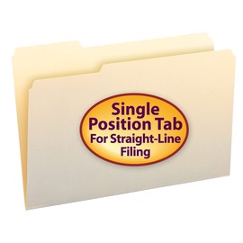 Smead File Folder, 1/3- Cut Tab Left Position, Legal Size, Manila, 100 Per Box (15331)