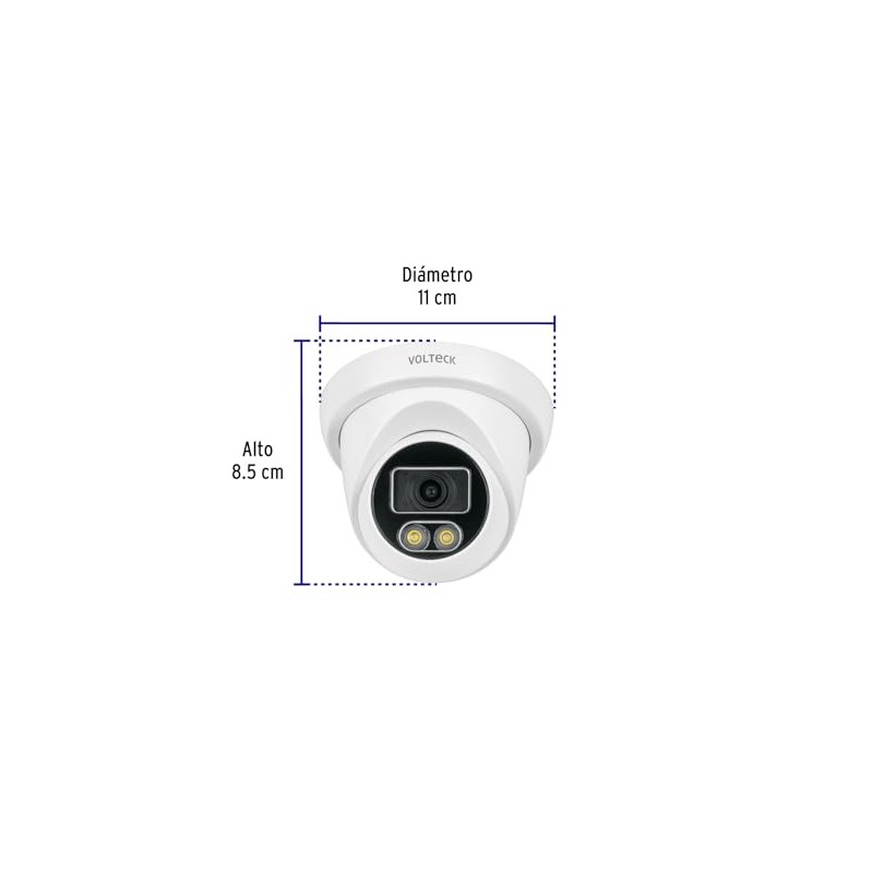 Volteck CTV-21A, Cámara Tipo Domo 2MP Lente 3.6mm Protección contra