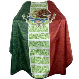 Barber Capes for Men Hair Cutting Capes Salon Stylist Capes with Snaps Waterproof Professional Large Barber Hairdresser Gown Cape- 63”× 56”(MEXICO FLAG)