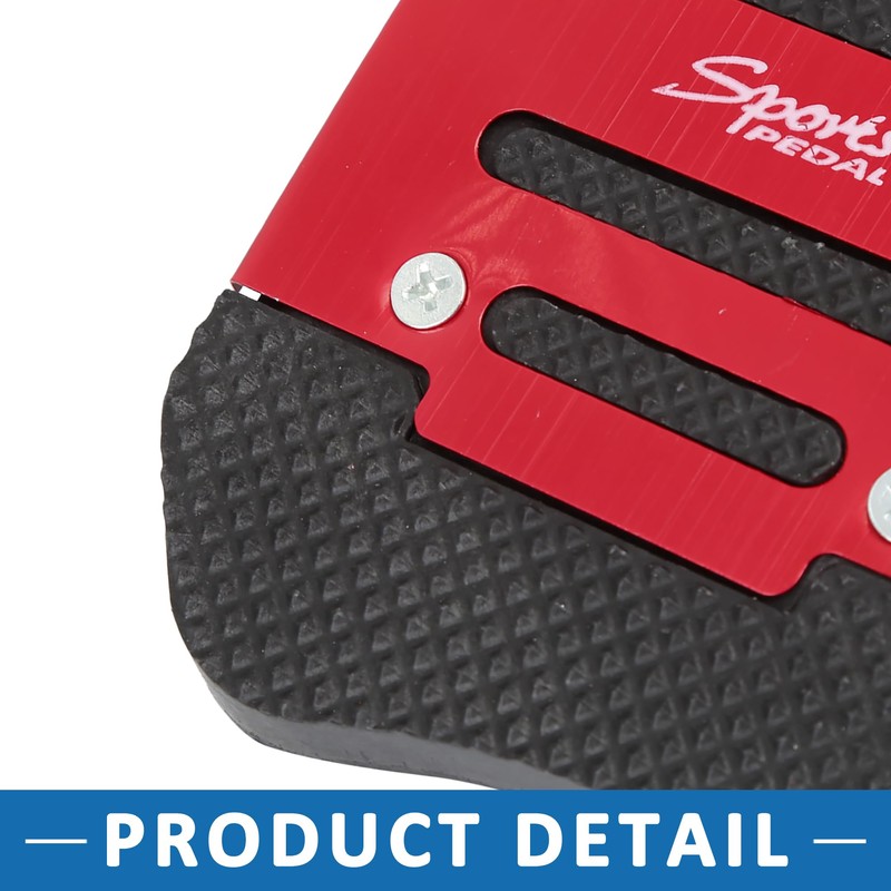A ABSOPRO Burgundy Nonslip Gas Clutch Brake Pedal Pad Covers