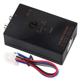 aqxreight Speaker Level Converter, Car Output Stereo Speaker High to Low Level Converter with Delay Function