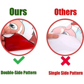 FINGOOO Christmas Window Stickers, Peeping Santa and Rudolph Window Clings Snowflake Decal for Xmas Window Decoration