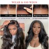 4X6 Body Wave Lace Closure Wigs Human Hair for Black