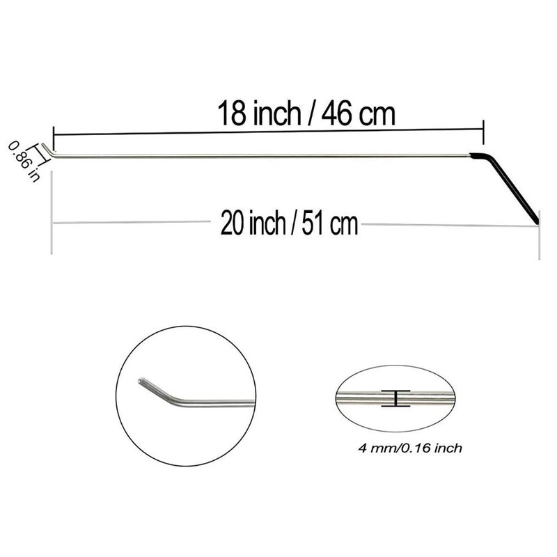 JMgist Car Dent Repair Rods Kit Stainless Steel Tools for