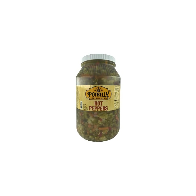 Potbelly Sandwich Shop Brand Hot Peppers 1 Gallon Jar (128
