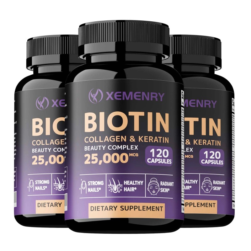 Biotin Collagen & Keratin 25,000mcg - Hair, Skin, Nails, Bone