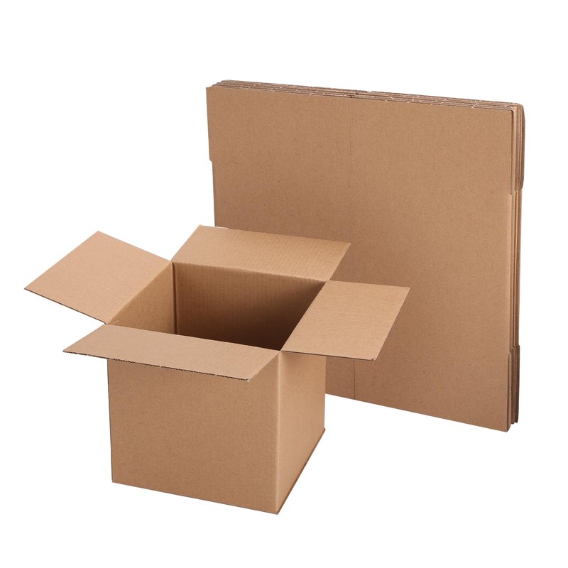 Schliersee 6x6x6 Shipping Boxes Mailers Set, Kraft Corrugated Cardboard Brown