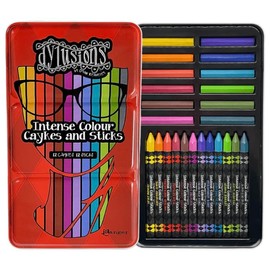 Ranger Dylusions Intense Colour Caykes & Sticks, 12 Caykes & 12 Sticks, Set 1