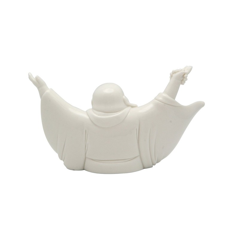 Cheering Happy Buddha Porcelain Statue