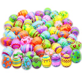 JOYIN Pack of 48 6 cm Plastic Bright Easter Eggs for Filling for Easter Hunting, Fillers for Basket Fillers, Price Supplies for Classroom, Fillings, Party, Surprise Gift