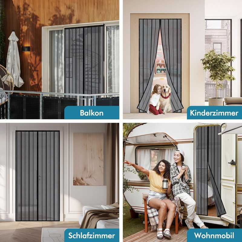 Sekey Magnet Fly Screen Door Curtain for Wood, Iron, Aluminium