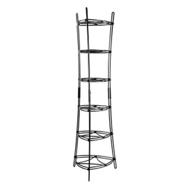 Lodge 6-Tier, Kitchen and Pantry Cast Iron Cookware Storage Organizing Tower, Steel Construction, Matte Black , 32.67" x 20.19" x 6"
