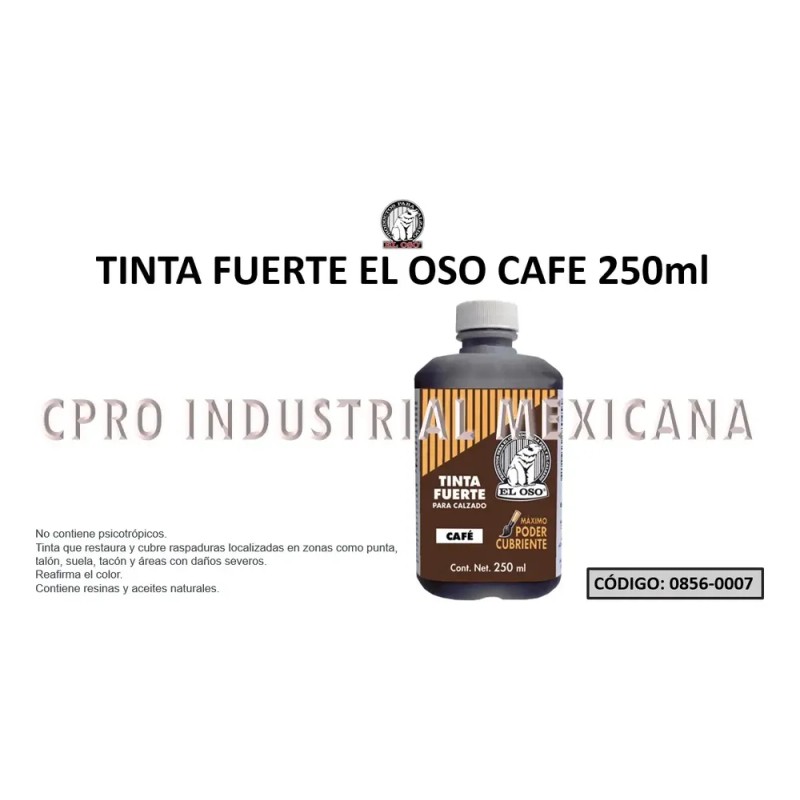Tinta Fuerte El Oso Cafe 250ml 8046