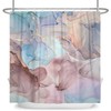 OFILA Blue and Pink Marble Shower Curtain for Bathroom,Abstract Marble