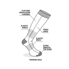 Eurosock Kids' Snowbase Jr Ski Socks, Charcoal, 4XS(7-10-Toddler)