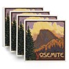 Yosemite National Park, California, Half Dome (Absorbent Ceramic Coasters Set