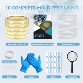 Mold Test Kit for Home,Mold Test Kit with 10 Indoor Mold air Test, Mold Detector for Home,Rapid Lab-Accurate Detection for Air & Surface Mold in Basements, Bathrooms & HVAC Systems