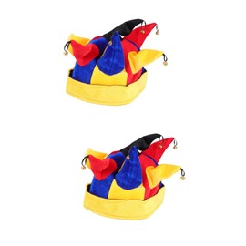 SAFIGLE 2pcs Party Decor Cap Hats Has Tiara Clown Wig Nose Children Adults Women Men Turban Headband Cosplay Accessories Stage Performance Hat Holiday Cosplay Cap Costume Accessories