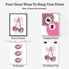 Pink Leopard Wall Posters,Cherry Lucky 8 Ball Coquette Posters Prints