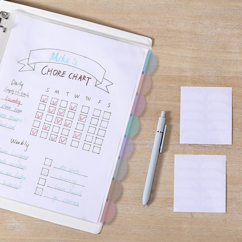 Mr. Pen- Clear Sheet Protectors with Tabs, 8 Tabs, 2